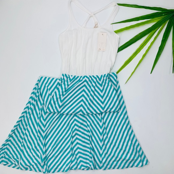 Ella Moss | Lila Stripe Skirt Maxi in Jade - Picture 7 of 8